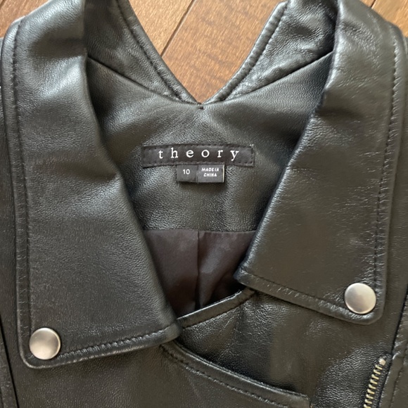 Theory leather jacket size 10 - Picture 2 of 2